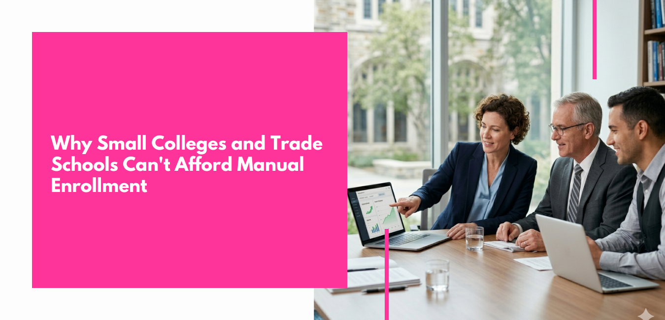 Why Small Colleges and Trade Schools Can't Afford Manual Enrollment The ROI of Automated Student Relationship Management